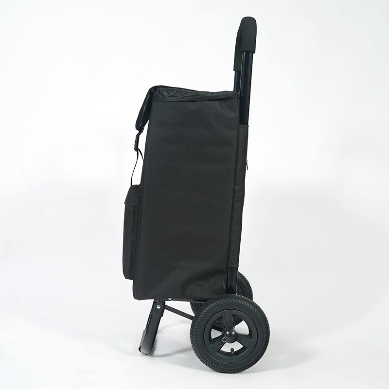 Custom Logo Portable Aluminium Travel Golf Carts Detachable Wheel Grocery Shopping Trolley Bag Supermarket Cart