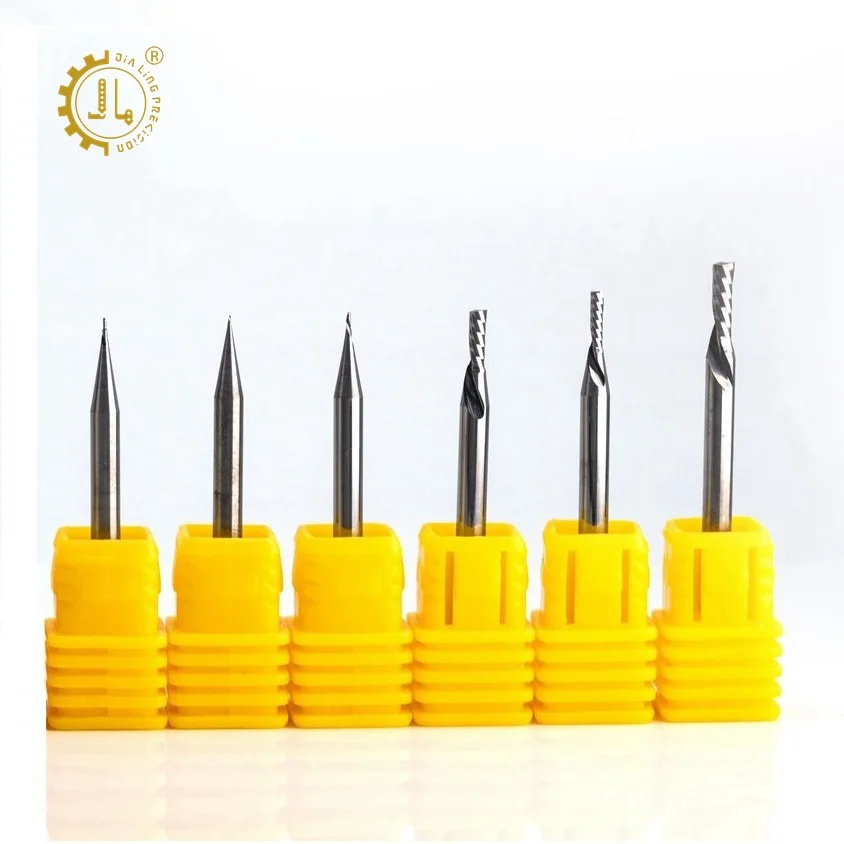 1/8 Downcut Spiral End Mill CNC Wood Work Router Bits CNC 2mm 3mm Spiral Down Cut Carbide One Flute Spiral Bits For Wood