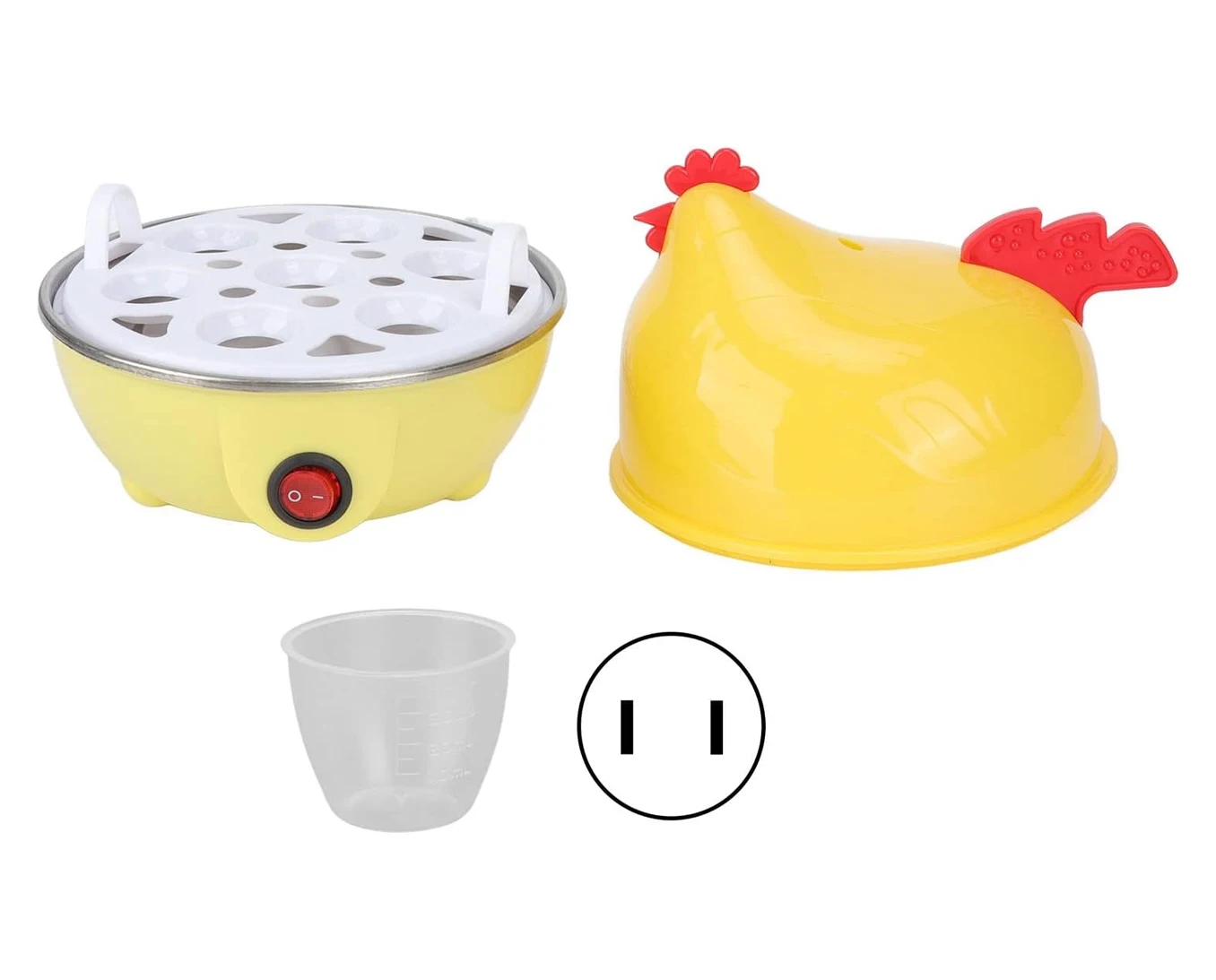 Multifunction Chicken Shape Rapid Egg Boiler 7 Egg Capacity Automatic Shut Off  Kitchen Gift Boiler