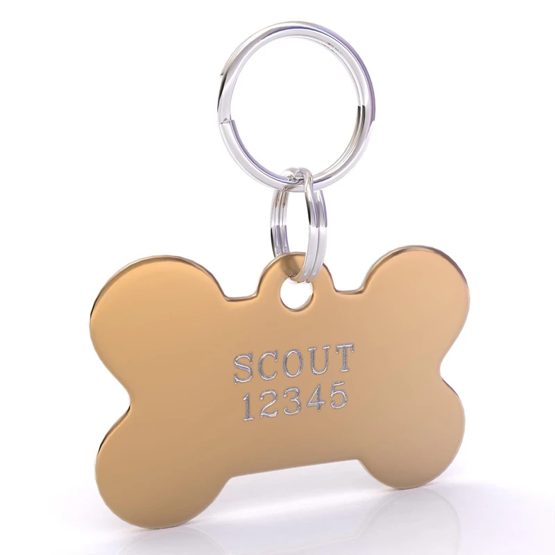 Trendy Style Custom Metal Hyper Lite Bone Dog ID Tag with Engraving Cat Tag