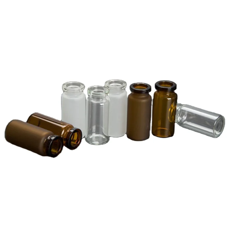 10ml Transparent medical injection penici bottles amber empty glass sterile vials