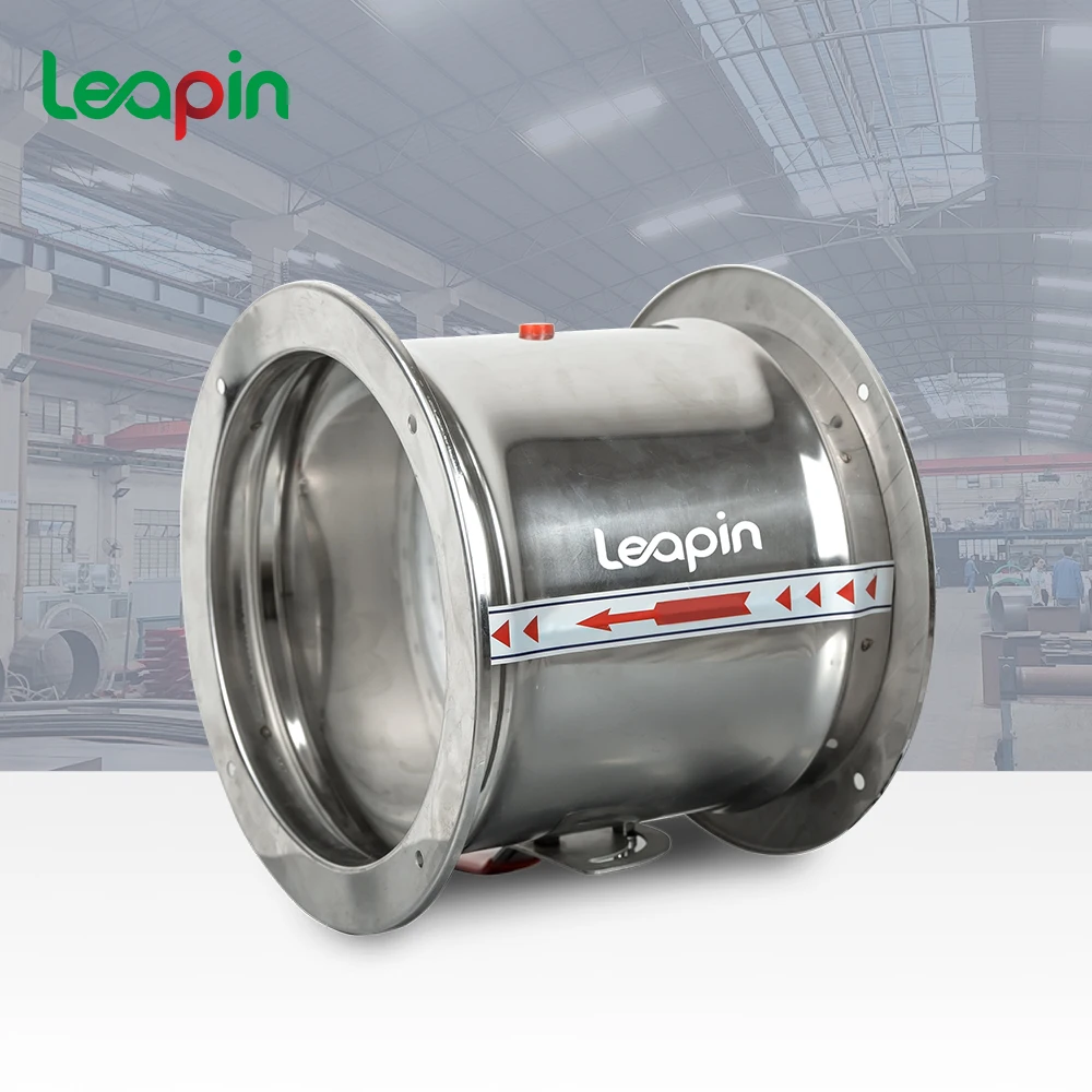 Galvanized Steel Round Damper Min 75Mm Max 300Mm Hvac Volume Control Damper With Manual Handle