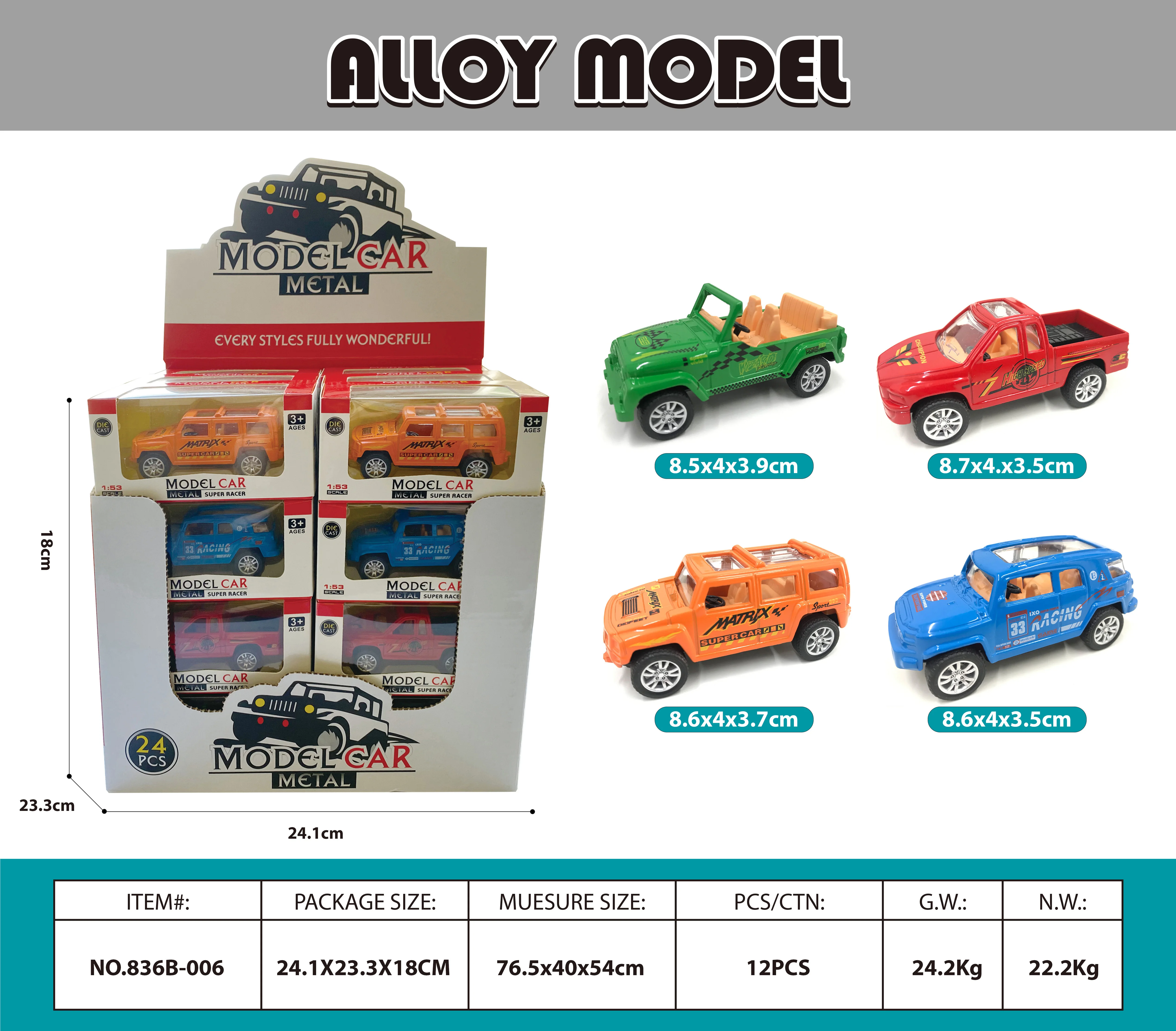 1:36 Diecast Pull Back Car Alloy Model Diecast Model Car for Kids Diecast Toys Car for Children