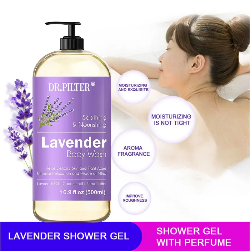 OEM Body Wash Private Label Skin lavender extract moisturizing Shower Gel