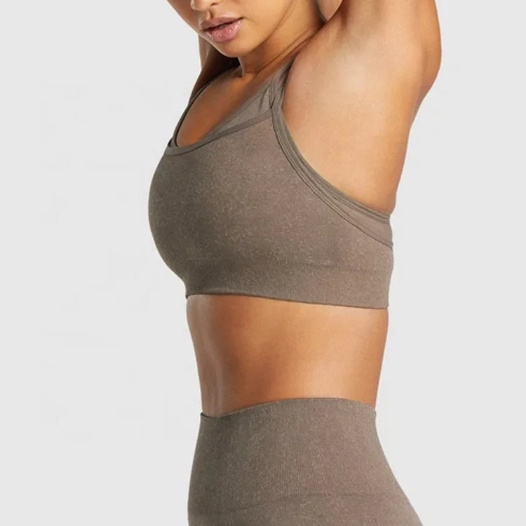 manufacturer OEM High Quality Ladies Gym Wear Double Layered Back Cross Yoga Bra