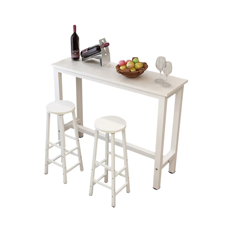 
Wholesale Nordic Bar Table Commercial Furniture Simple Modern Cafe Table Set Narrow Long High Bar Counter 