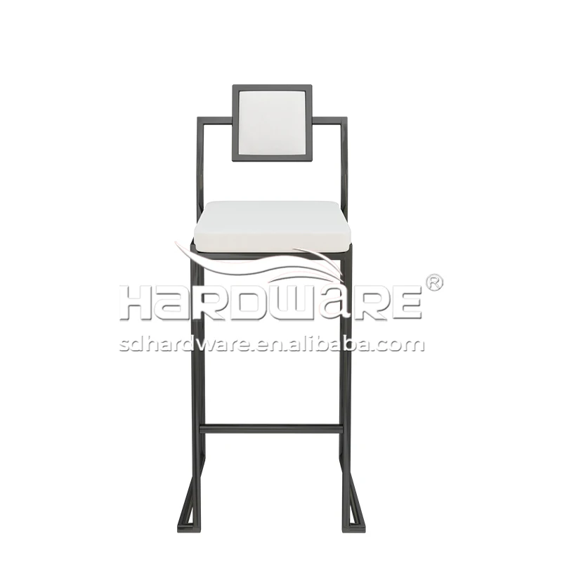 Cheap Metal Luxury High Home Leather Bar Stools With Back For Kitchen Modern