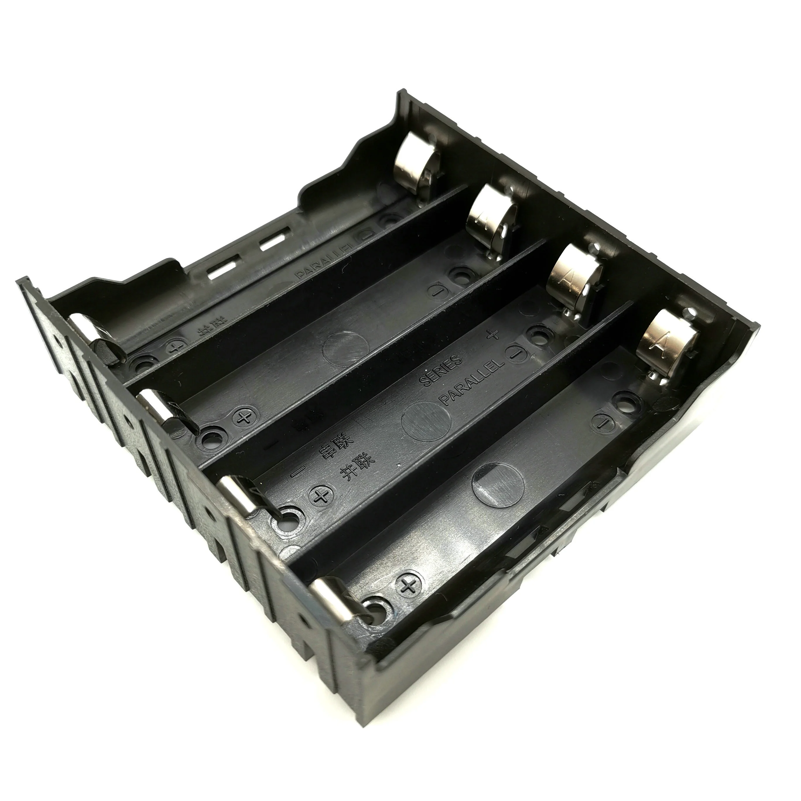 Four 18650 one cell box with PC Board Pins  1865 batt holder battery case