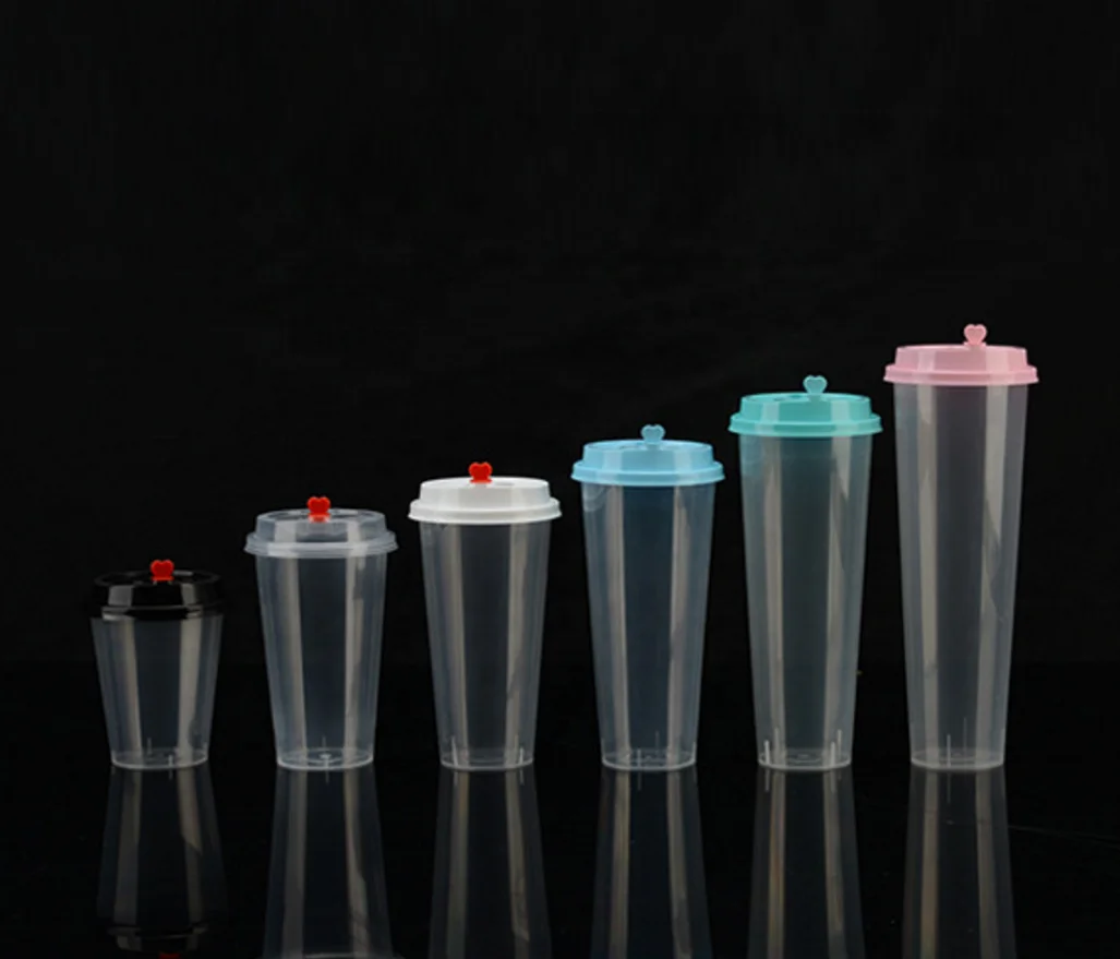Fruit Salad Frosted Disposable Plastic PP Injection Cup For boba Tea Milkshake