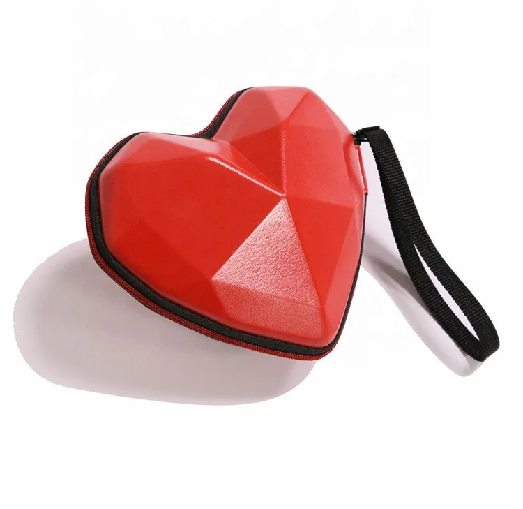 custom eva heart shape portable waterproof dressing case makeup cosmetic bag