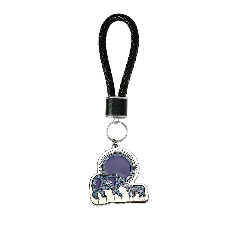 Wholesale luxury enamel key chain custom logo promotional designer metal keychains charms accessories