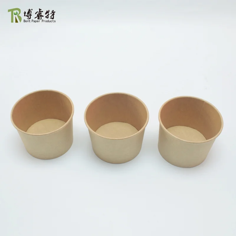 Chinese Disposable Takeaway Food Container Kraft Paper Fast  Packaging 26oz Noodle Bowls Hot Soup Cups