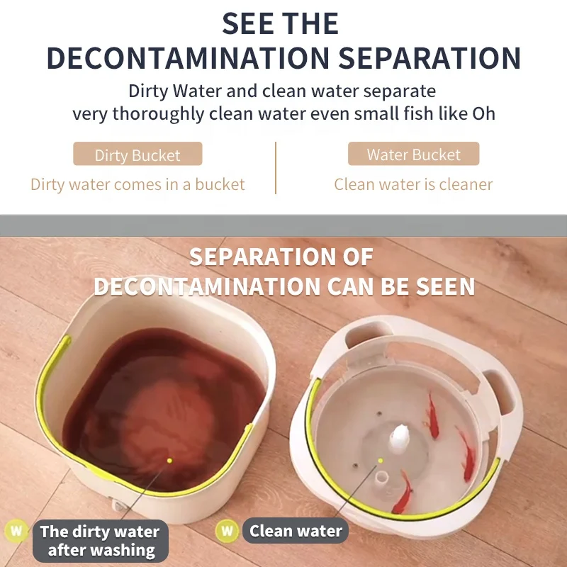 Best Selling 360 Spin Magic Mop Bathroom  Mop  with Bucket  quick clean microfiber lazy squeeze flat mop self squeez