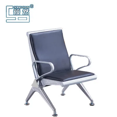 Bus station waiting area chair hospital airport with PVC leather  5-seater waiting chair