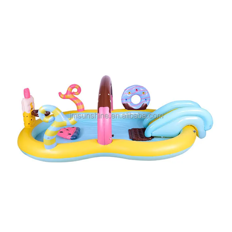 Summer courtyard PVC inflatable swimming pool center multi-function inflatable pool portable spray water park slide