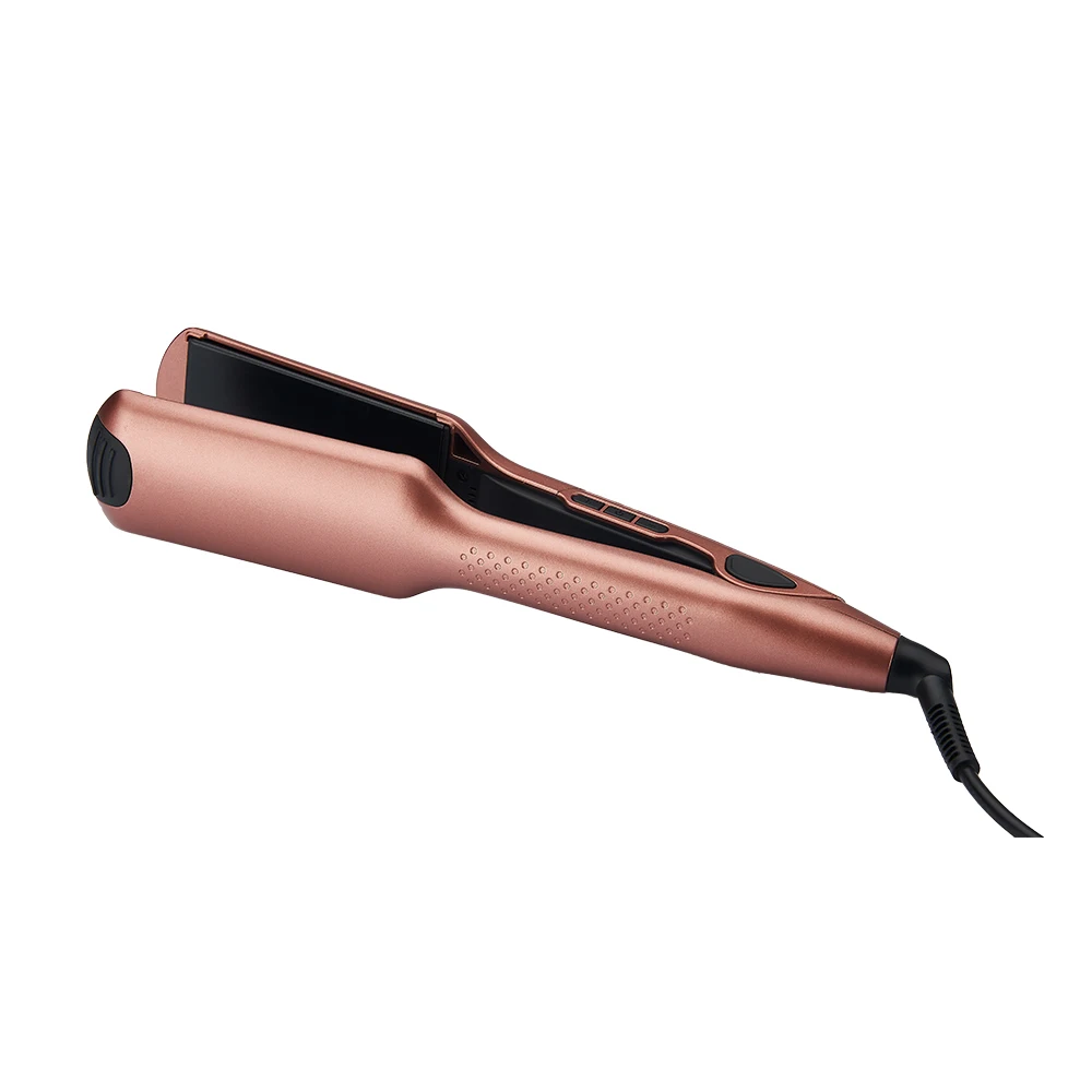 amazon hot sale Private Label  2 in 1 straightening iron 2 inch wide professional flat irons infrared hair straightener