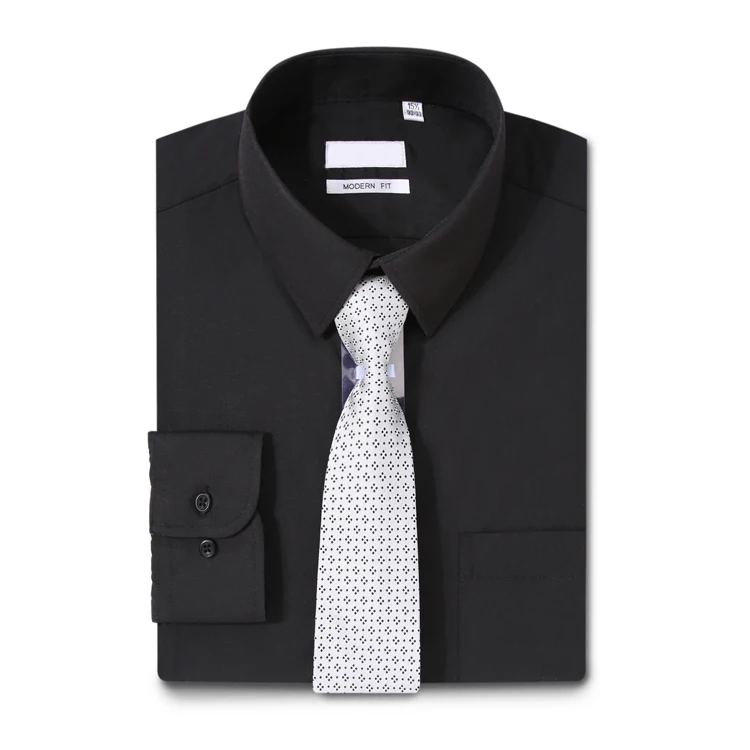 2020 Latest shirt designs for men high quality uniform shirt with tie, white shirt formal, mens dress shirts models