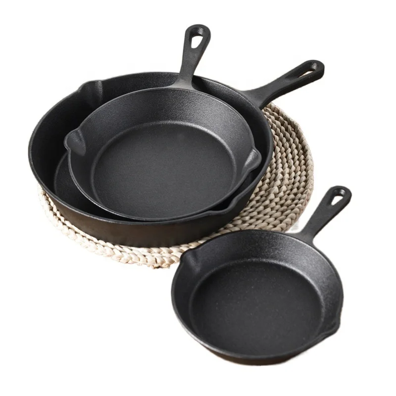 custom nonstick set light weight cast iron smooth cast iron frying pan