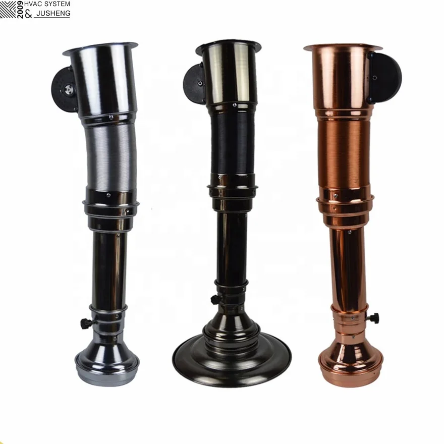 Jusheng 2300mm Korean Grill Smoke Tube Telescopic Flue Cover Exhaust Hood BBQ Smoke Pipes