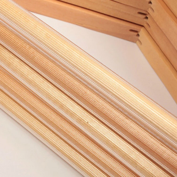 oem metal hook non-slip wood hanger set for women clothing hanger