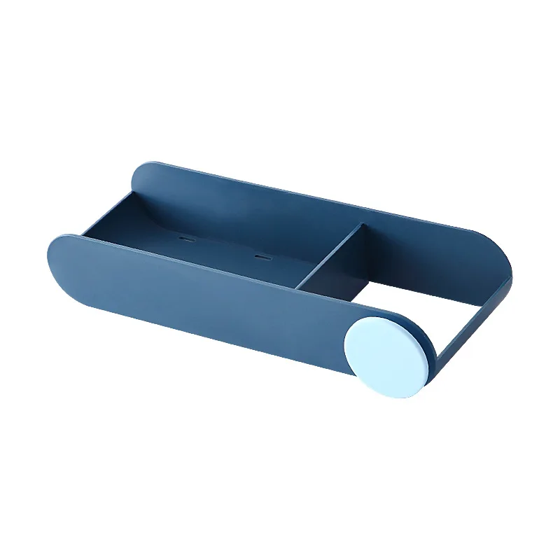 ABS Mini Plastic Bathroom Storage Shelf Wall-Mounted Hairdryer Holder Rack