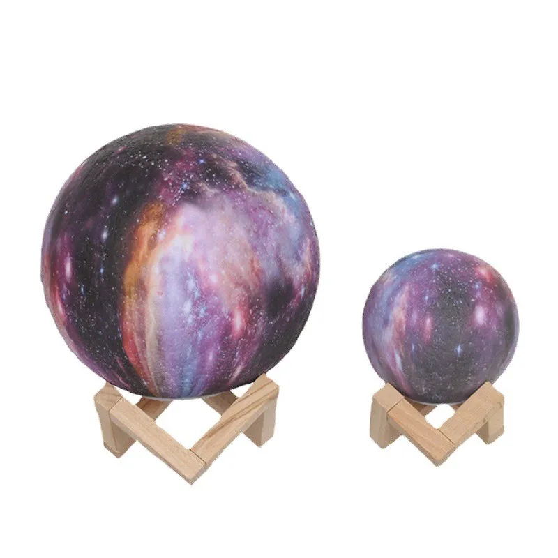 Горячая Распродажа, космическая лампа Galaxy, 16 цветов, Лавовая Лампа, лунный ночник, лунный ночник, лунный шар с 3D принтом, Лунная лампа для подарка