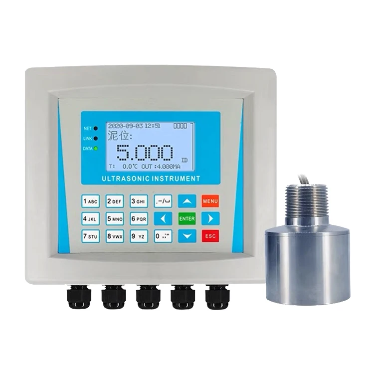 China sentec non-contact 4-20ma Liquid Water mud sand sludge Ultrasonic Level Sensor meter