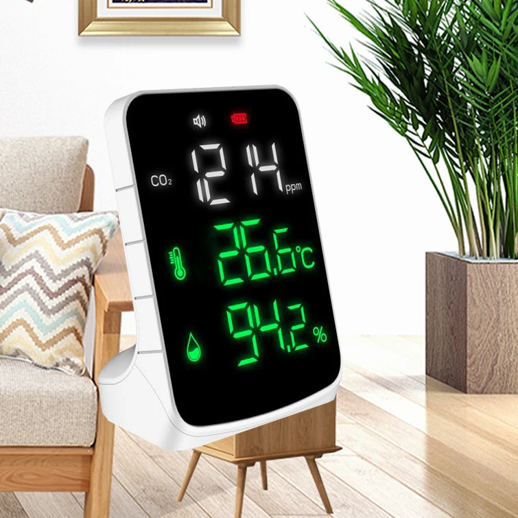 Tuya OEM smart life NDIR CO2 meter high concentration alarm detector air quality meter indoor NDIR sensor gas analyser