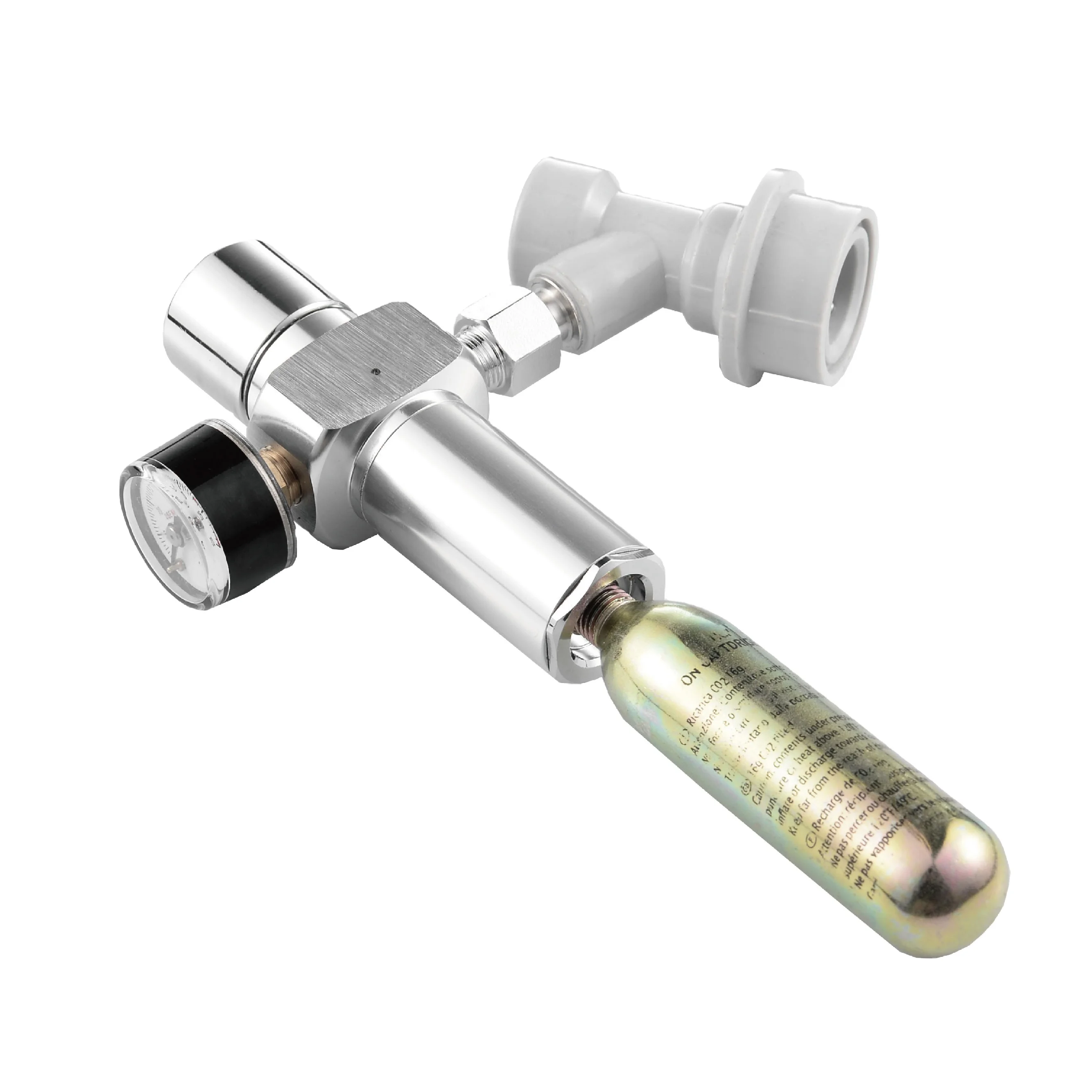 
Premium Beer Mini CO2 Pressure Regulator suit for 16g cylinder/74g disposable cartridge 