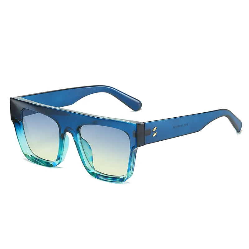2025 Newest Flat Top Unisex Factory Sunglasses Stock Glasses Women Men Wholesale Black Square Shades Oversized Uv400 Sunglasses