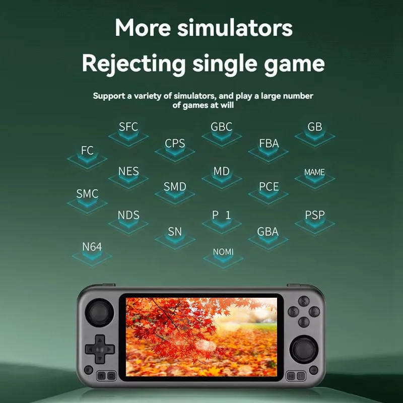 Rg3566 Handheld Wireless Stick Console 5.0 Inch Multi-Touch Screen Android 11 Open Source Wifi Retro Psp Video Game Player
