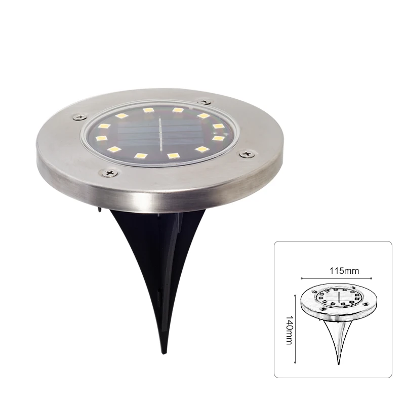 China Manufactory solar powered glue filling waterproof ip68 Garden Light  Lawn Lamp Outdoor Garden Decorative Light