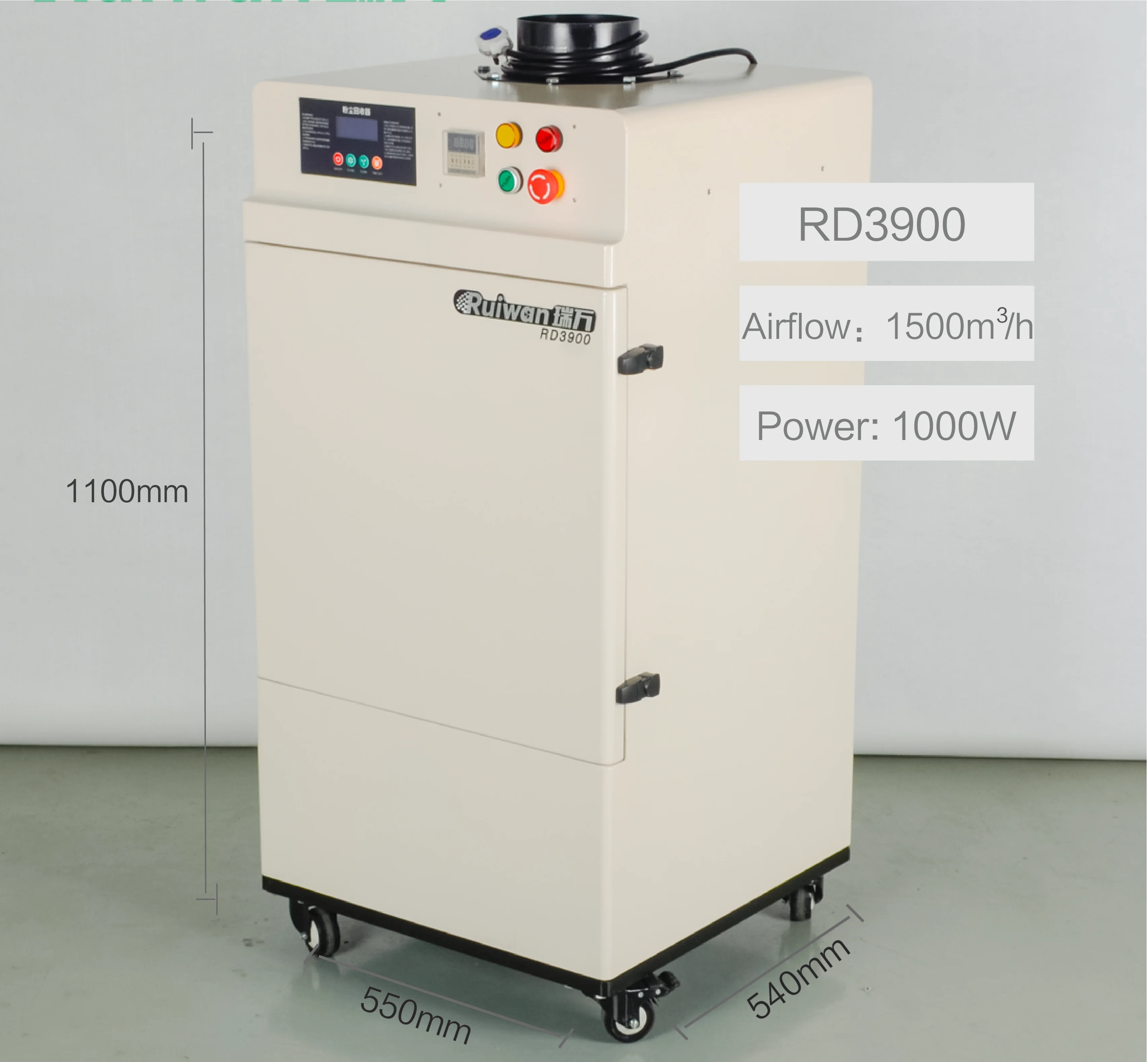Ruiwan Mini Portable Quality Vacuum Suction Industrial Grinding Powder Collector Dust And Smoke Extractor