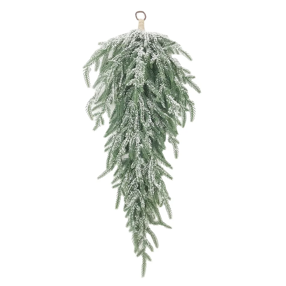 Christmas Tear-drop Swag Hanging Ice Pine Leaves Greenery Swag Hanging Decorations Christmas Items