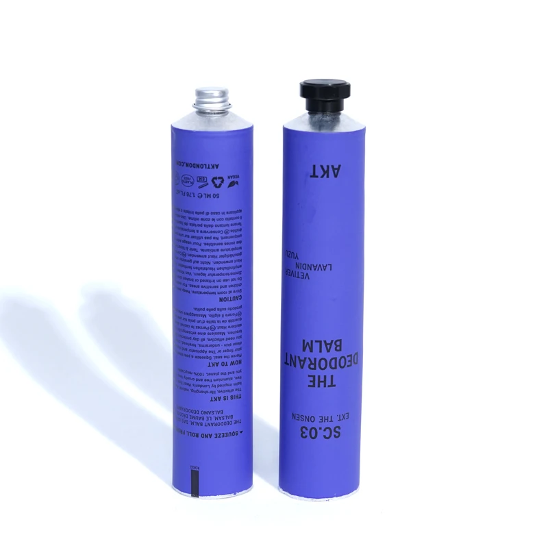 Aluminum Tube Factory Eco Friendly 30ml 60ml Collapsible Metal Aluminum Cosmetic Tube For Hand Cream