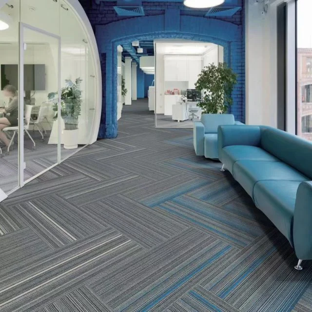 Wholesale Removable PP Material PVC Backed Loop Pile Carpet Tiles in Guangzhou