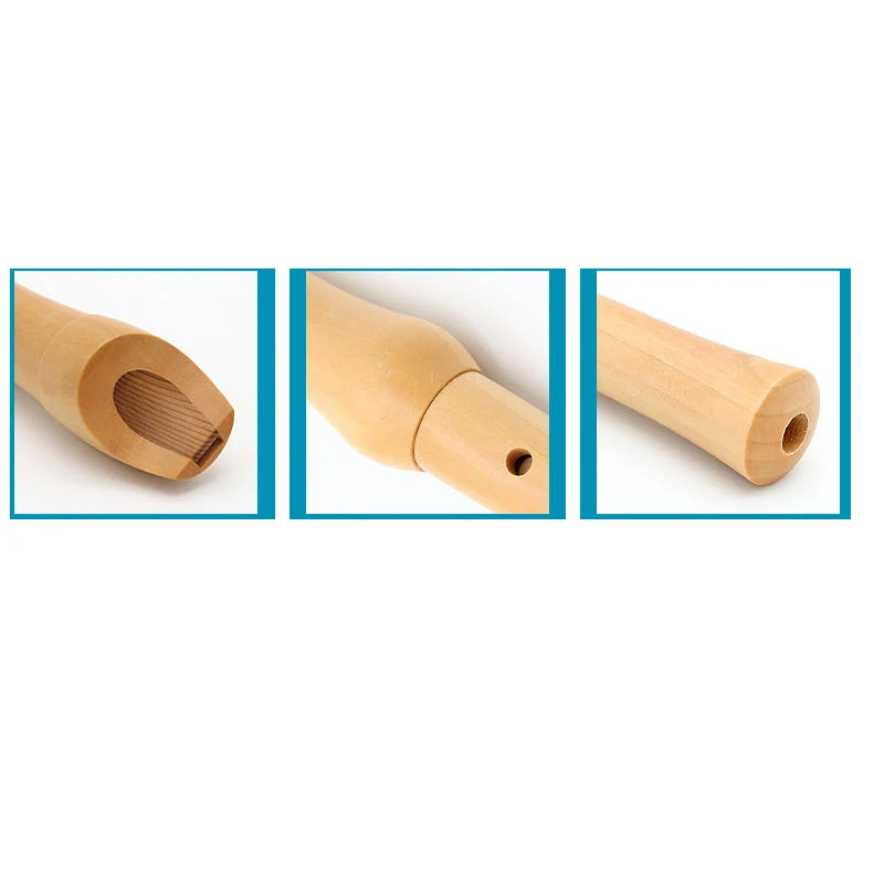 Recorder. Recorder Flute Wood Wind Instrument Flute Tide Music Maple Wood 12 Inch Educational Toy Natural CN;SHN TD097