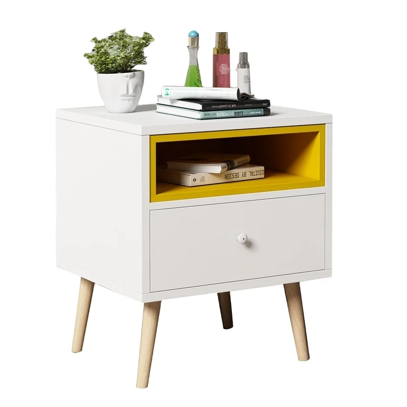 
Simple modern bed cabinet storage assembly locker dormitory bedroom light luxury bedside table 