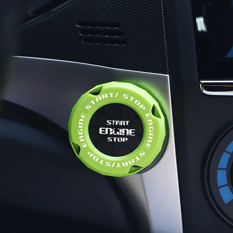 Car Engine Push to Start Stop Accessories Rotary Push Start Button Cover Auto Ignition Switch Cover