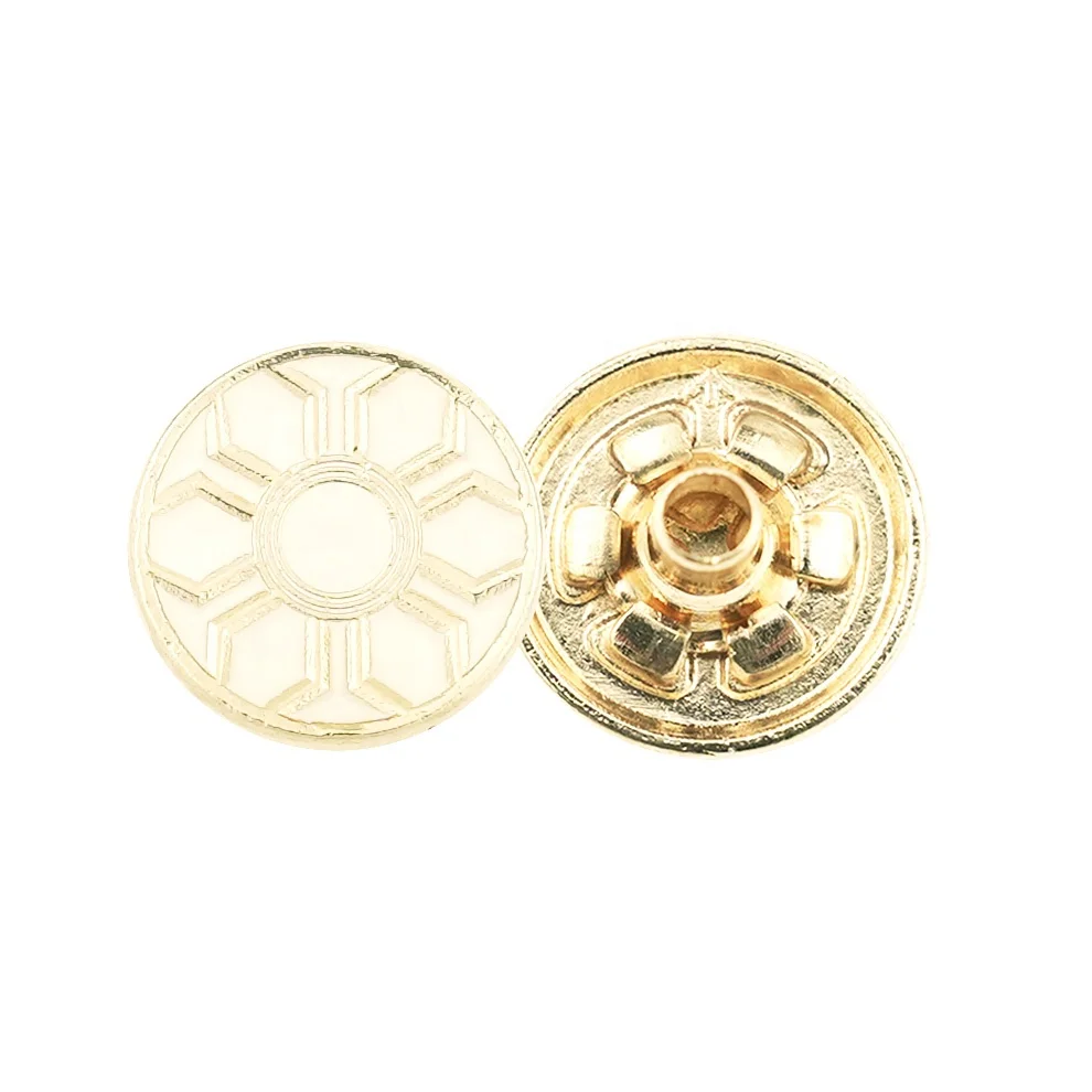 Jinyi Button Factory OEM ODM Zinc Alloy Press Button Metal Snap Button Custom Logo for Clothing
