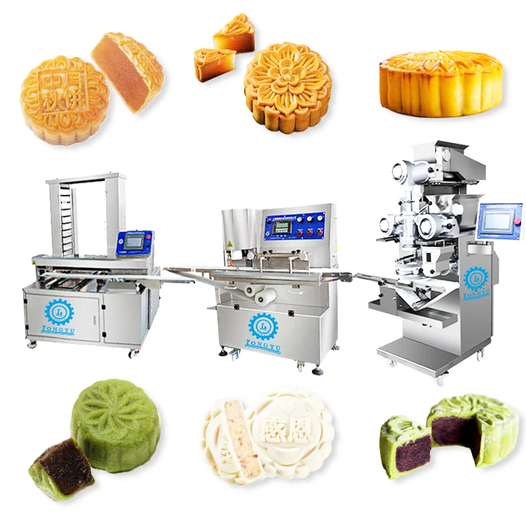 High Speed Commercial Automatic Filled Moon Cake Production Line Mooncake Machine Line for Sale