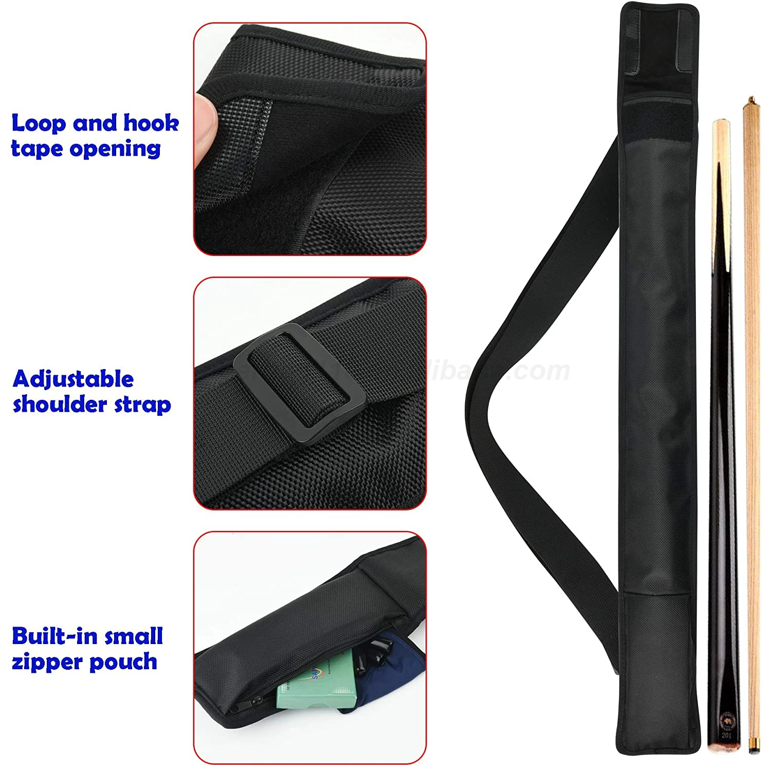 
YDB-01 Customized Billiard Pool Cue Stick Carrying Case Snooker Cue Stick Storage Bag Holder 