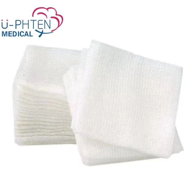 100% Natural Cotton Medical Absorbent Gauze Sponge Swab Medical Gauze Swab Sterile Pads with X-ray