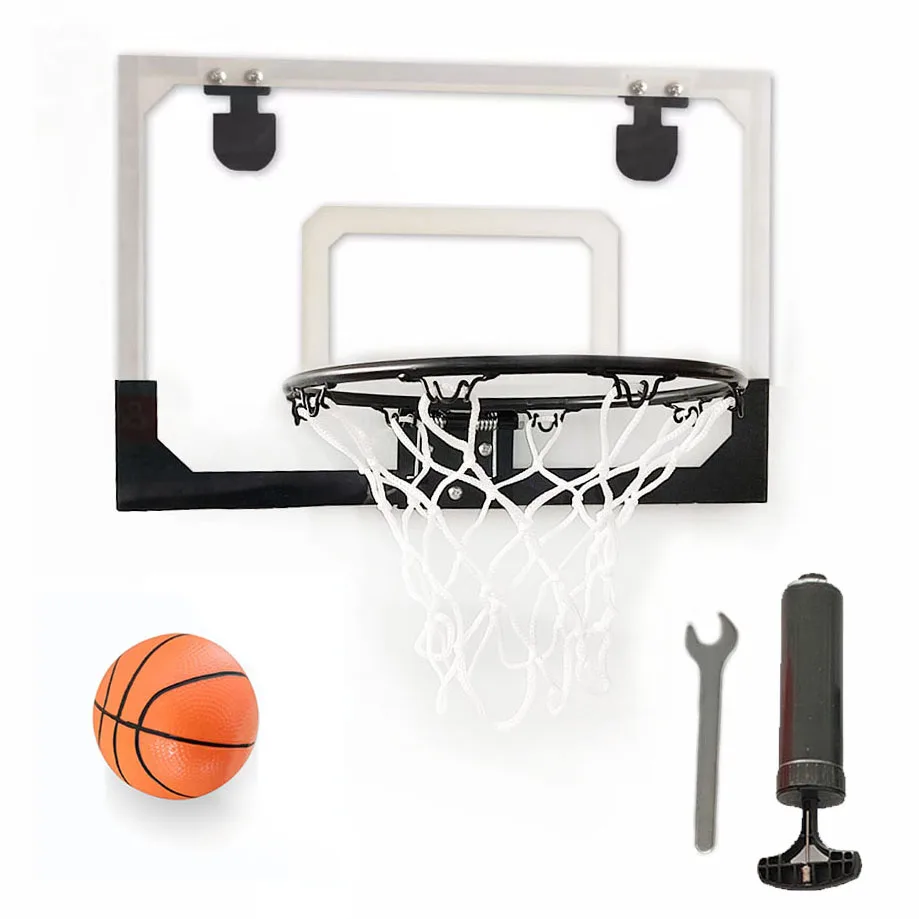 Custom Over the Door Mini Basketball Hoop with Ball and Breakaway Spring Rim
