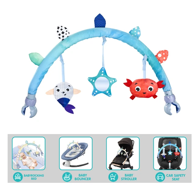 Infant plush animal mobile bed bell baby newborn educational car seat crib pram arch hanging rattle toy for kid toddler