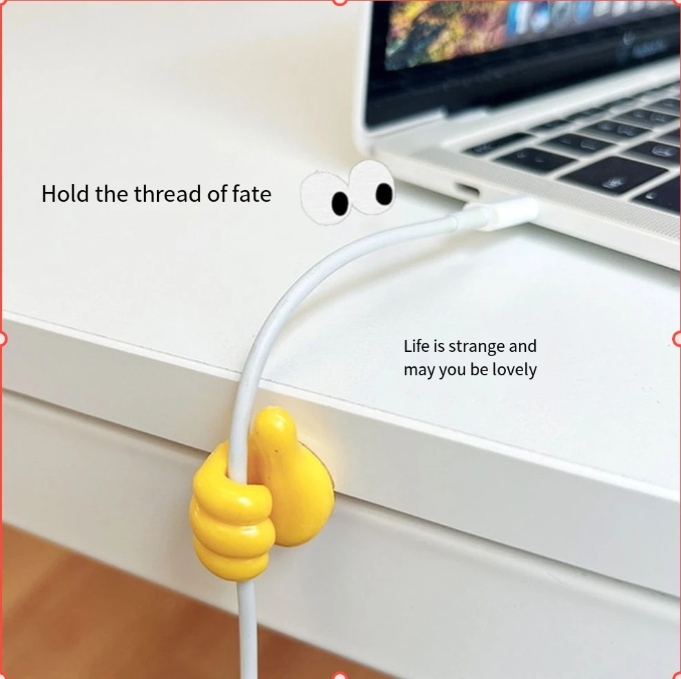 2023 Hot-selling Cable Clamp Thumb Hook Storage Cable Thumb Hook No Trace, No Punch Sticky Hook