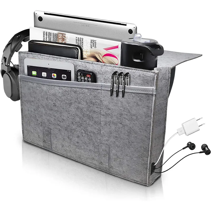 Handmade beside the bed clothes felt storage organizer