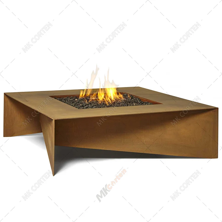 New Products Of Corten Steel Metal Barbecue Fireplace Outdoor Garden Party Fire Pit With Wood Burning