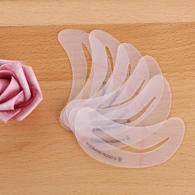 
High quality EVA eyebrow template sticker drawing stencil set beauty makeup tool, eyebrow stencil 