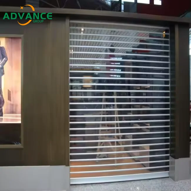 Polycarbonate door/bulletproof rolling shutter door/Automatic Polycarbonate Transparent Roller Shutter Door